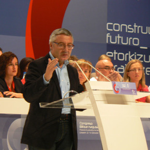Jos Blancok, PSEren idazkariorde nagusiak, PSE-EEren VI. Biltzar Nagusiari amaiera eman dion ekitaldian parte hartu du