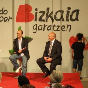 Txema Oleaga eta Jos Antonio Pastor kulturari buruzko ekitaldian
