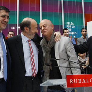 Rubalcaba, Patxi Lpez, Odn Elorza eta Ramn Juregui Gasteizen