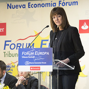 Cristina Gonzlez, Carlos Totorika, Idoia Mendia yh Denis Itxaso en el Forum Europa Tribuna Euskadi. [Foto: Socialistas Vascos]