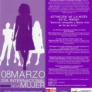 Folleto de las jornadas celebradas con motivo del Da Internacional de la Mujer