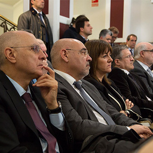 Idoia Mendia, Patxi Lpez, Jos Antonio Pastor eta Rodolfo Ares Euskal Sozialistak ordezkatuz joan dira Terrorismoaren Biktimen Memoriala inauguratzeko ekitaldira. [Argazkia: Euskal Sozialistak]