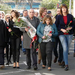 Imagen del homenaje a Isaas Carrasco del pasado 7 de marzo de 2015.