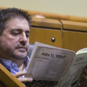 Jess Eguiguren en el Parlamento vasco (Foto de Deia)