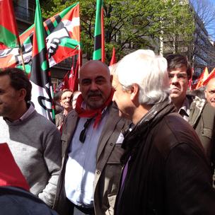 Jos Antonio Pastor, Alfonso Gil eta Iaki Egaa manifestazioan