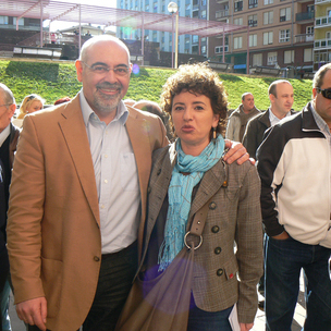 Jos Antonio Pastor, Portavoz del PSE y Myrian Frade, Portavoz del PSE-EE en Santurtzi