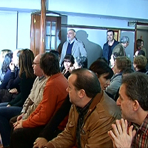 Jos Antonio Pastor y Mikel Torres a su llegada al encuentro en Portugalete
