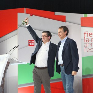 Jos Luis Rodrguez Zapatero eta Patxi Lpez