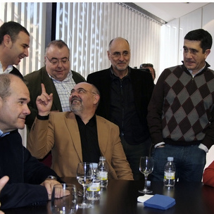 Manuel Chaves, presidente del PSOE, en la nueva sede socialista de Bizkaia
