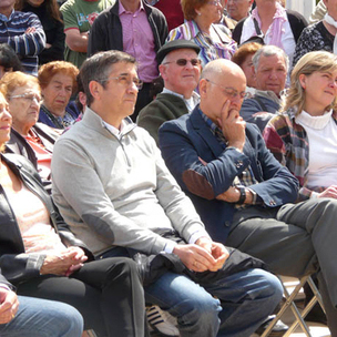 Patxi Lpez, Rodolfo Ares, Blanca Roncal inaugurazioan