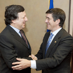 Patxi Lopez eta Durao Barroso gaur goizean Europako Batzordearen egoitzan 