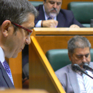 Patxi Lpez durante su intervencin en el Parlamento