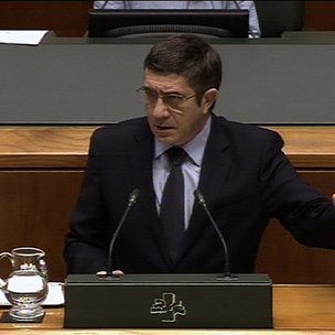 Patxi Lpezek gaur goizean Eusko Legebiltzarreko Kontroleko Osoko bilkuran parte hartu du (Vitoria-Gasteiz)