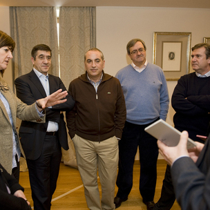 Patxi Lpez junto a Consejeros del Gobierno Vasco
