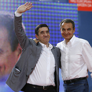 Patxi Lpez junto a Jos Lus Rodrguez Zapatero