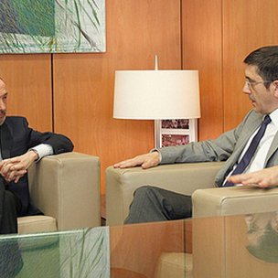 Patxi Lpez eta Alfredo Prez Rubalcaba bileran