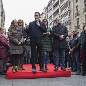 Pedro Snchez en Vitoria con los candidatos alaveses