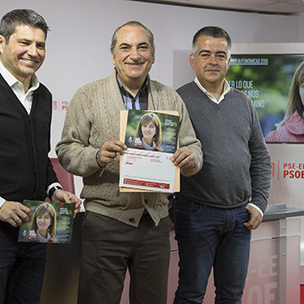 Rueda de prensa de Miguel Angel Morales, Enrique Ramos e Iaki Arriola [Foto: Socialistas Vascos]