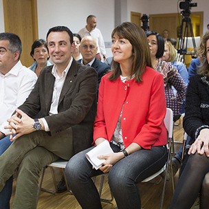 Rueda de prensa de la Secretaria General de los Socialistas Vascos, Idoia Mendia