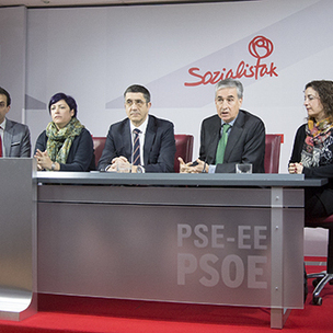PSOEren zerrenden barruan Europar hauteskundeetan hautagai izango diren Euskal Sozialistak aurkezteko prentsaurrekoa