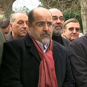 Txarli Prieto, en un momento del Homenaje a Fernando Buesa