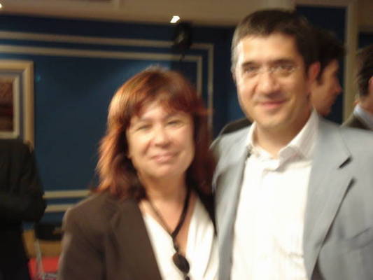 Cristina Narbona junto a Patxi Lpez 