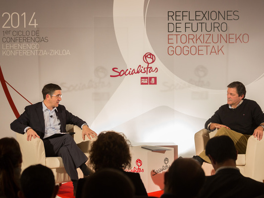 Javier Fernndez, Presidente de Asturias, y Patxi Lpez, Secretario General del PSE-EE.