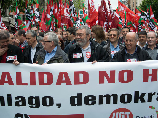 Manifestacin del 1 de mayo en Bilbao.