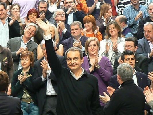 Mtin de Zapatero y Patxi Lpez en el Kursaal