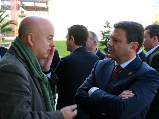 Odn Elorza, Alcalde de Donosti junto a Jos Antonio Santano, Alcalde de Irn