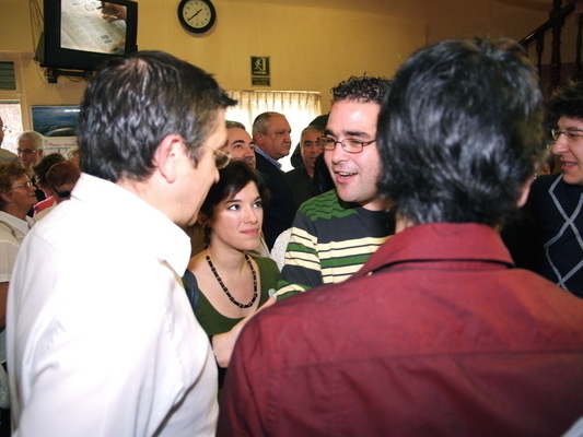 Patxi Lpez junto a Aitor Casado, Secretario General de JSE-Egaz