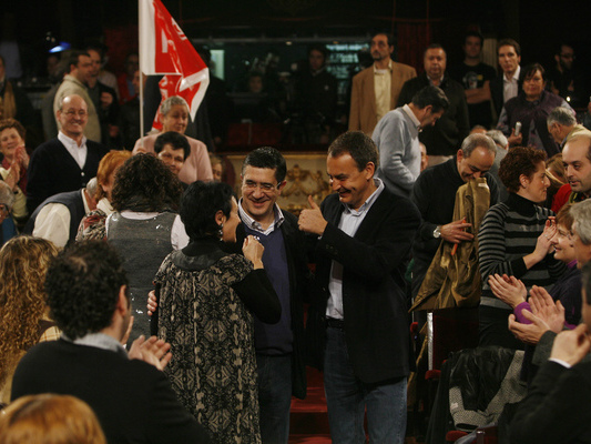 Patxi Lpez junto a Jos Lus Rodrguez Zapatero