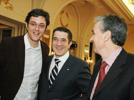Patxi Lpez junto a Ramn Juregui y Eduardo Madina 