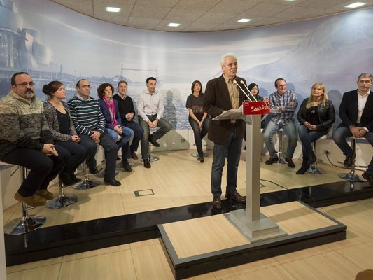 Presentacion de los candidatos socialistas a elecciones municipales en Bizkaia [2015]