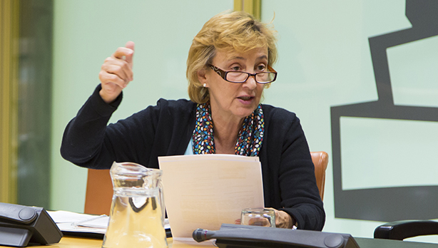 Blanca Roncal Euskal Sozialistak taldearen bilera batean