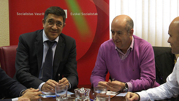 Encuentro entre Patxi Lpez (PSE-EE) y Ral Arza (UGT Euskadi)