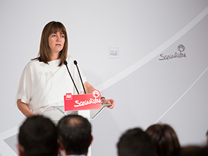 Idoia Mendia, SEcretaria General de los Socialistas Vascos, interviene ante el Comit Nacional del PSE-EE. [Foto: Socialistas Vascos]