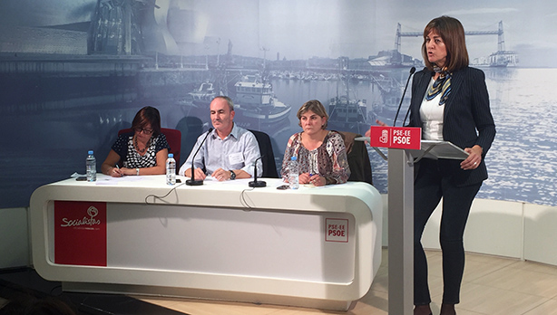 Idoia Mendia durante la intervencin ante el Comit Nacional. [Foto: Socialistas Vascos]