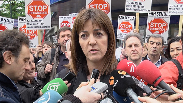 Idoia Mendia en la manifestacin del 1 de Mayo