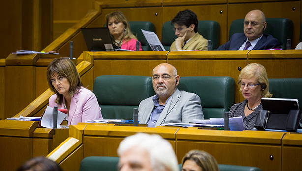 Idoia Mendia interviene en el Pleno de Poltica General [Foto: Socialistas Vascos]