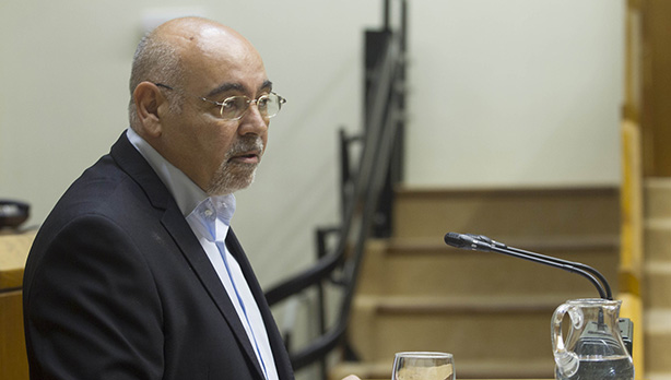 Jose Antonio Pastor durante su intervencin en el Parlamento