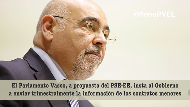 Jose Antonio Pastor durante su intervencin en el Parlamento Vasco