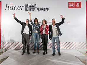 Los Socialistas Vascos inician la campaa electoral 2015 en Vitoria-Gasteiz 