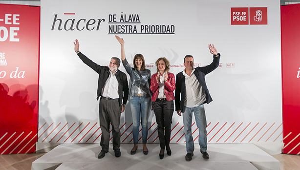 Los Socialistas Vascos inician la campaa electoral 2015 en Vitoria-Gasteiz 