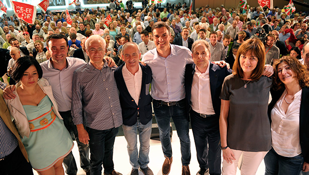 Mitin de Pedro Snchez en Bilbao. [Foto: Socialistas Vascos]