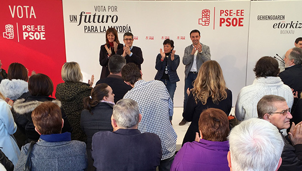 Euskal Sozialistek Portugaleten egindako mitina.