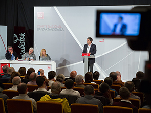 Patxi Lpez, durante el Comit Nacional que se ha celebrado esta tarde en Bilbao. (Fotos: Socialistas Vascos)