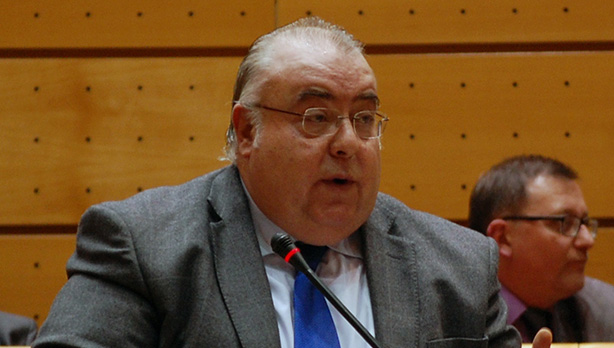 Tontxu Rodrguez, en una intervencin en el Senado. [Foto: Socialistas Vascos]