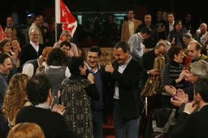 Patxi Lpez junto a Jos Lus Rodrguez Zapatero