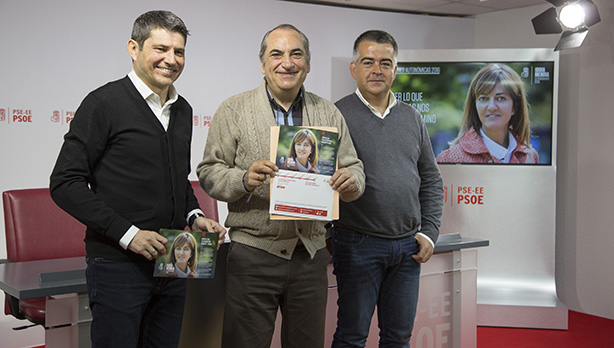 Rueda de prensa de Miguel Angel Morales, Enrique Ramos e Iaki Arriola [Foto: Socialistas Vascos]